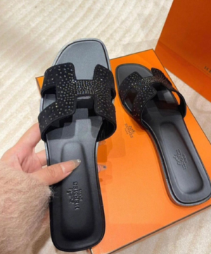Hermes Stone Slipper