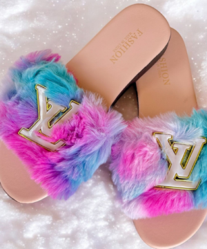 Imported Fur flats